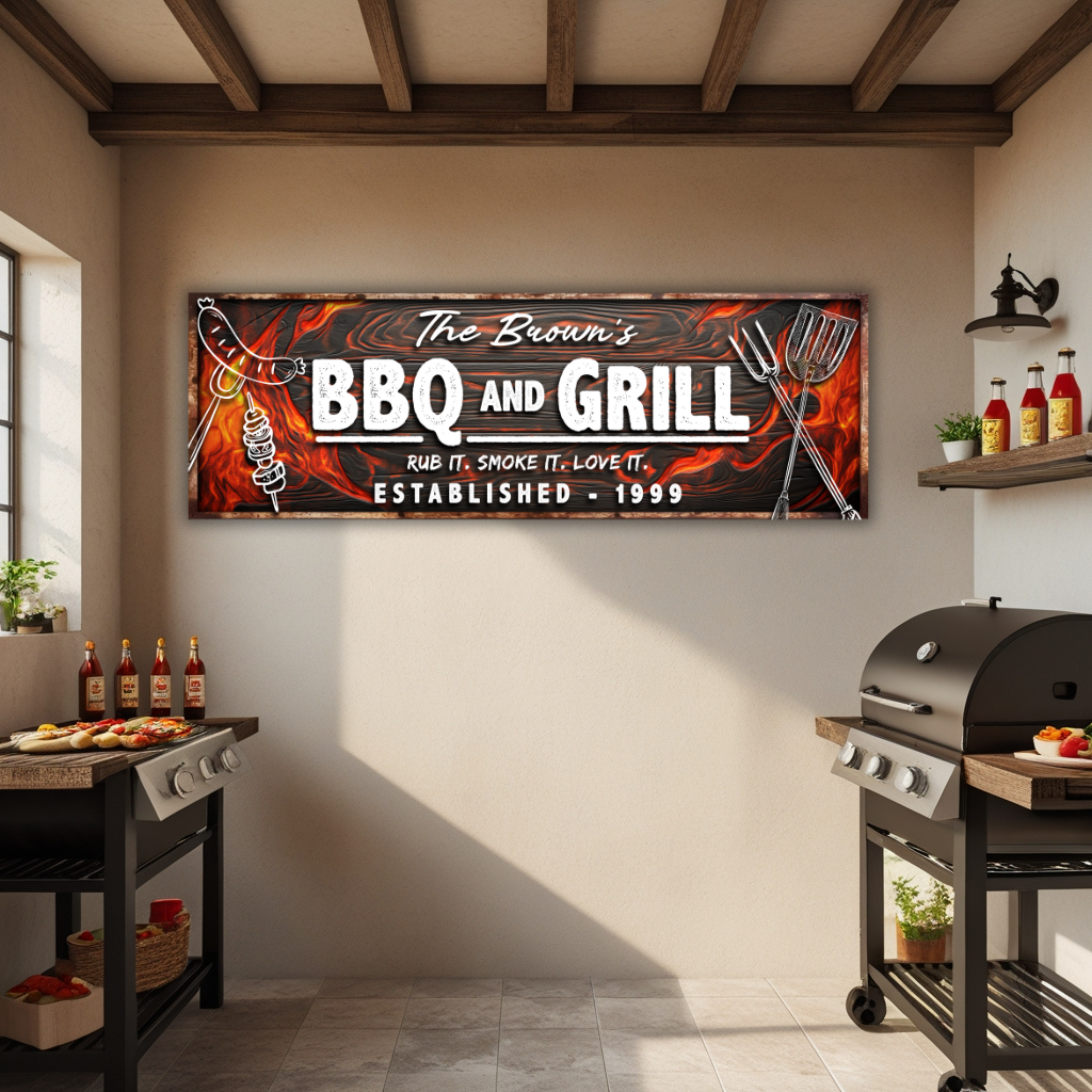 Sizzling Grill Canvas