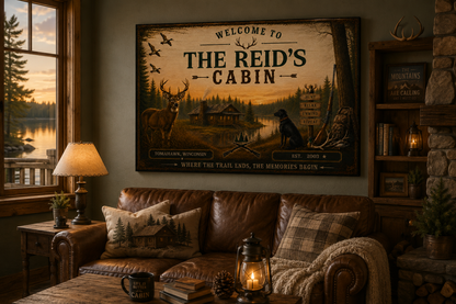 Cabin Welcome Canvas