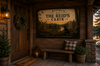 Cabin Welcome Canvas