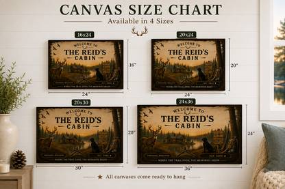 Cabin Welcome Canvas