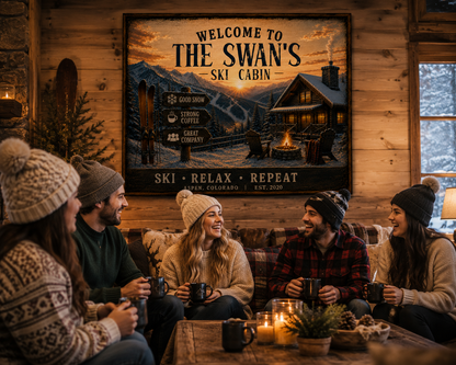 Ski Welcome Canvas
