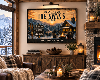 Ski Welcome Canvas