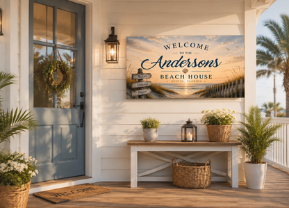 Coastal Welcome Canvas