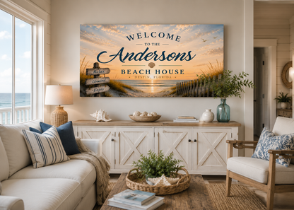 Coastal Welcome Canvas