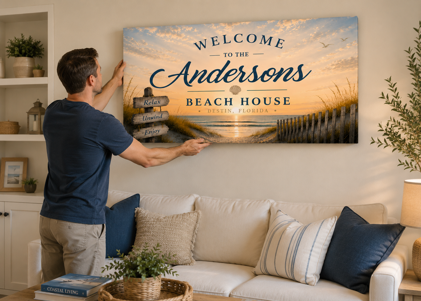 Coastal Welcome Canvas