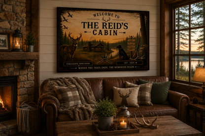 Cabin Welcome Canvas