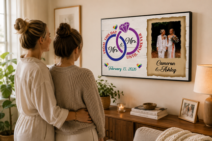 Mrs & Mrs Wedding Canvas