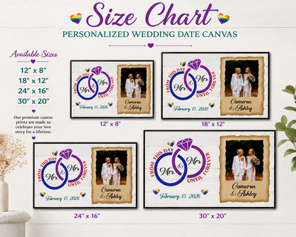 Mrs & Mrs Wedding Canvas