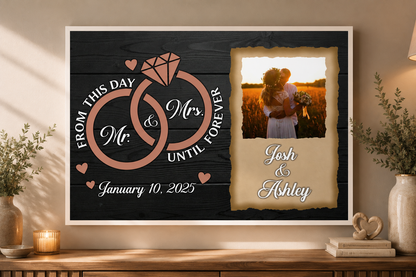 Mr & Mrs Wedding Canvas