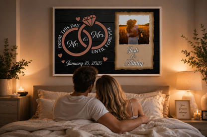 Mr & Mrs Wedding Canvas
