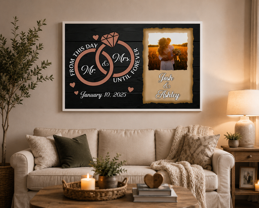 Mr & Mrs Wedding Canvas