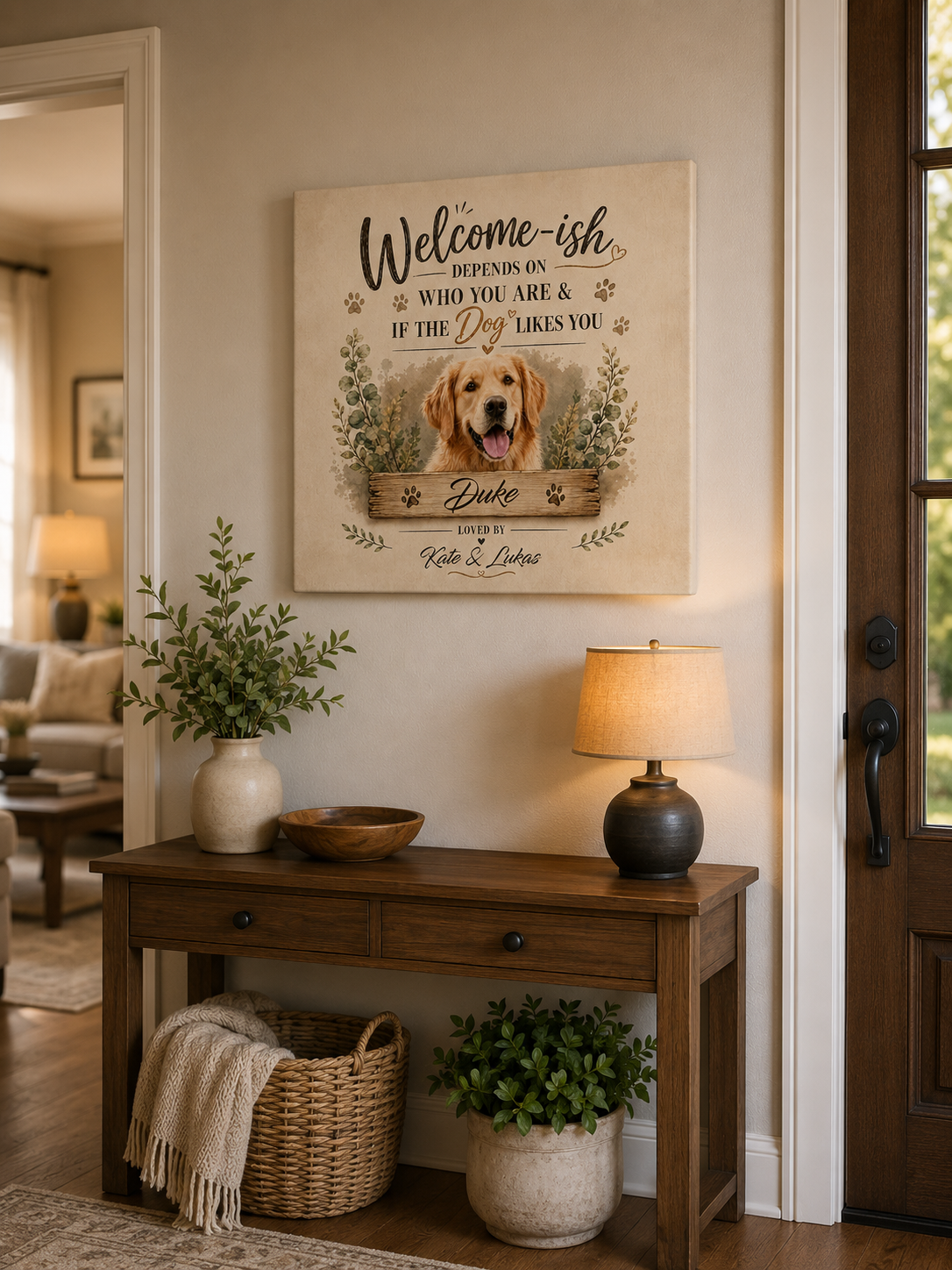Welcome-ish Pet Canvas