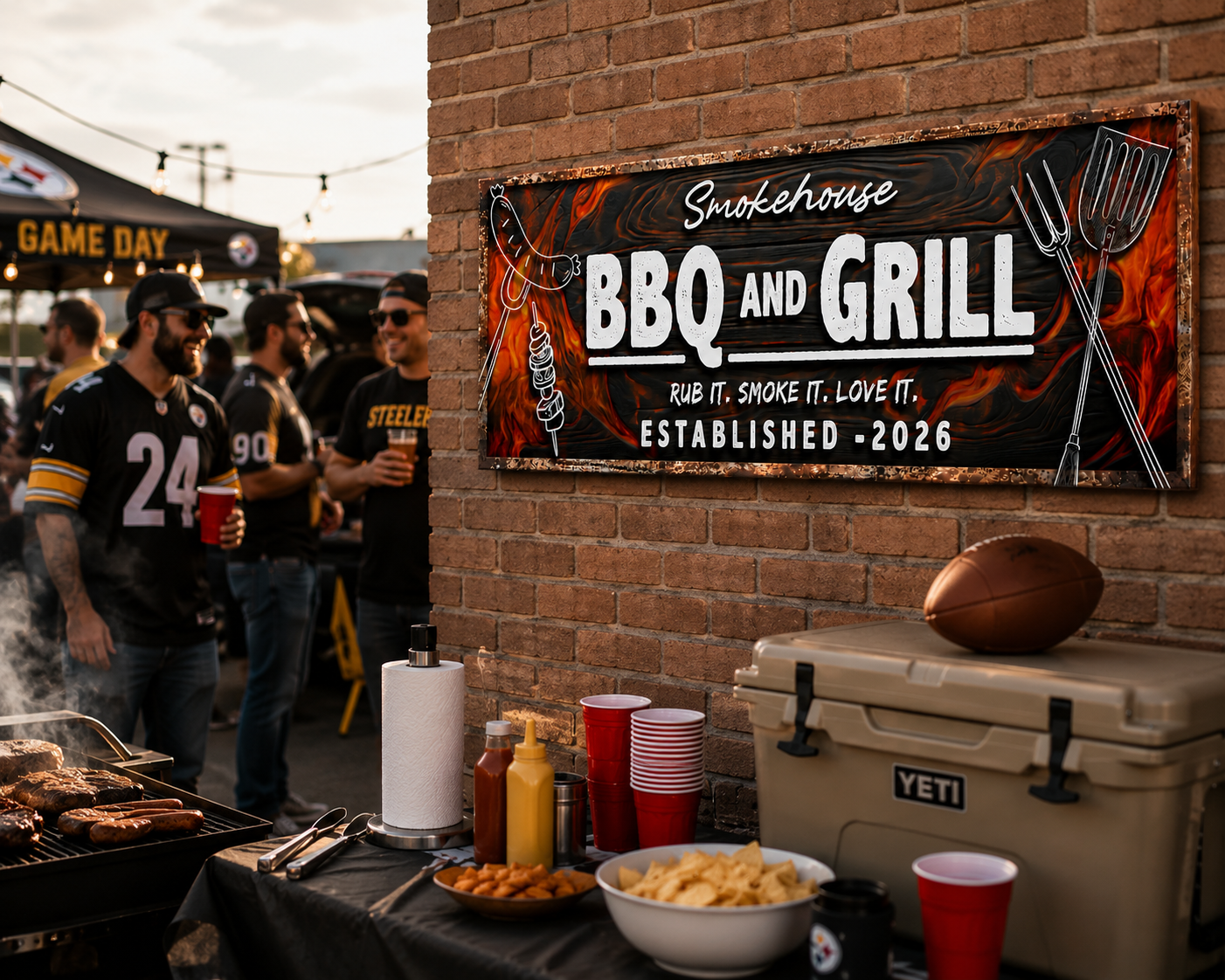 Sizzling Grill Canvas